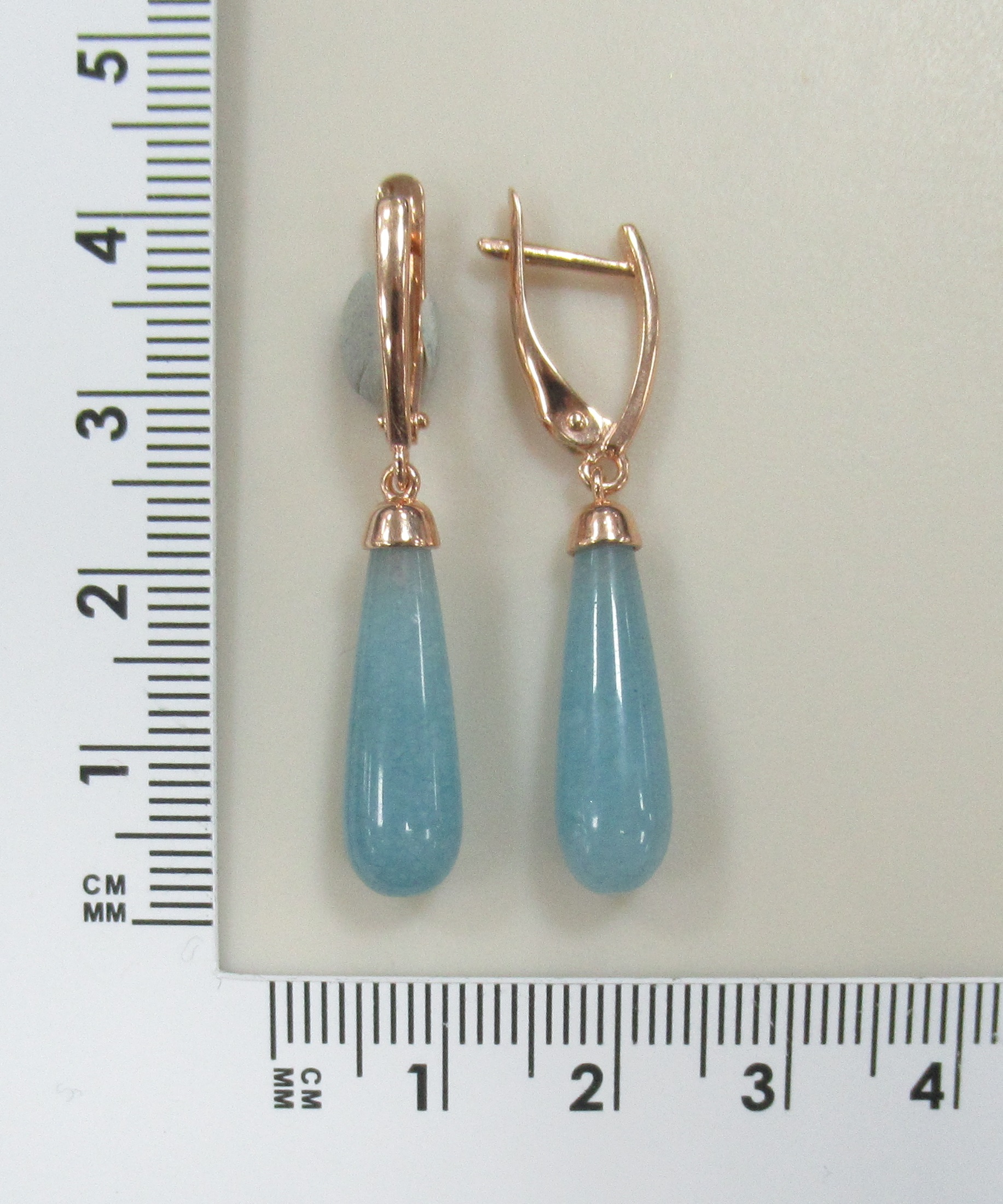 Серебряные серьги с аквамаринами